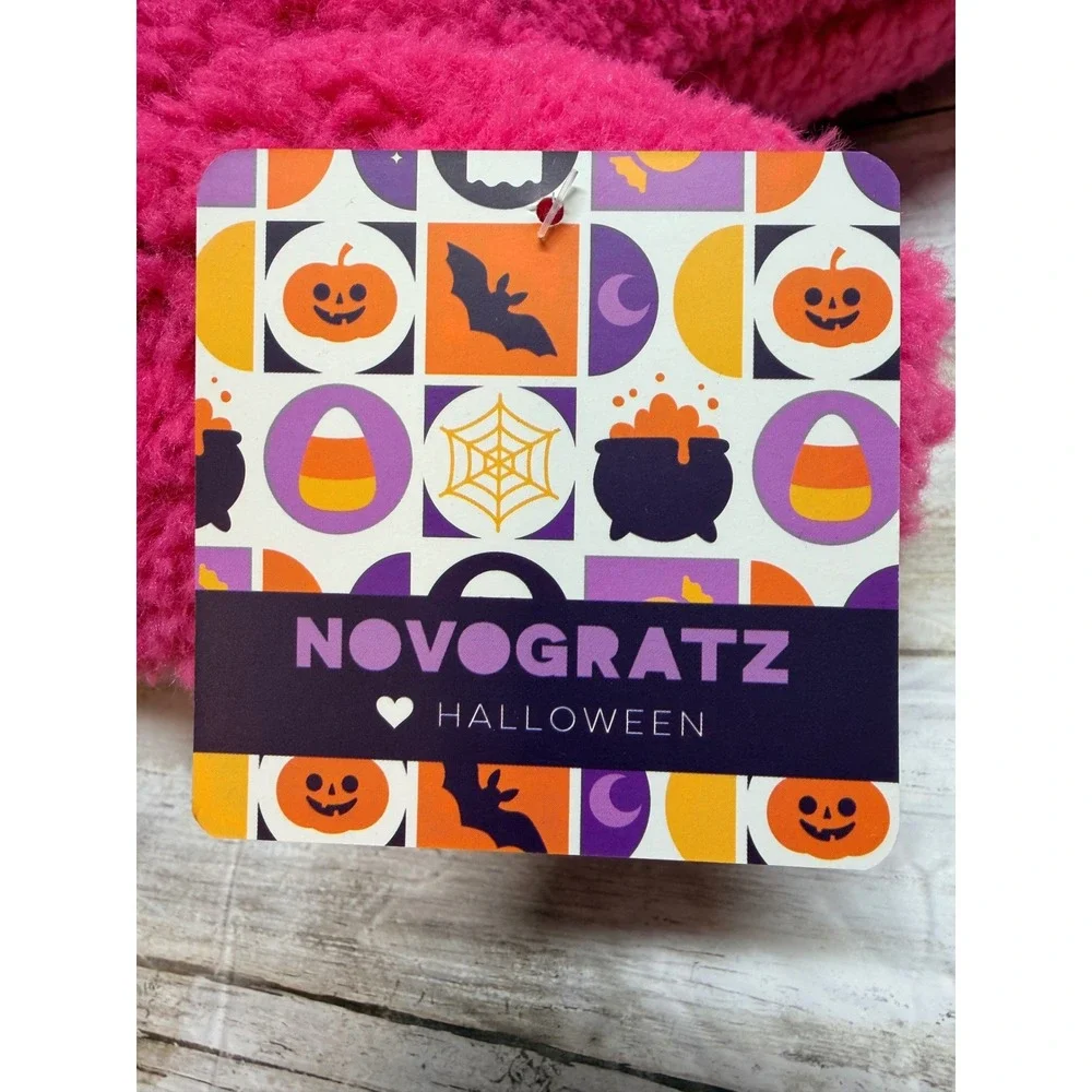 Novogratz Halloween Pink Ghost Decorative Pillow Down Alternative Sherpa Plush